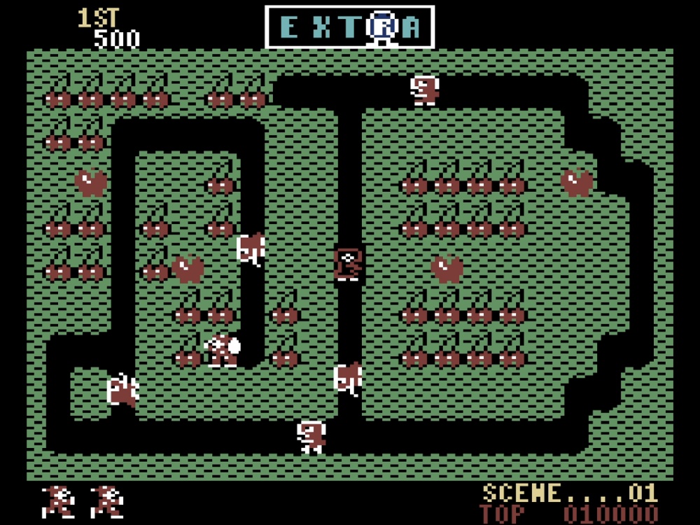 Gameplay of Mr. Do! for Commodore 64
